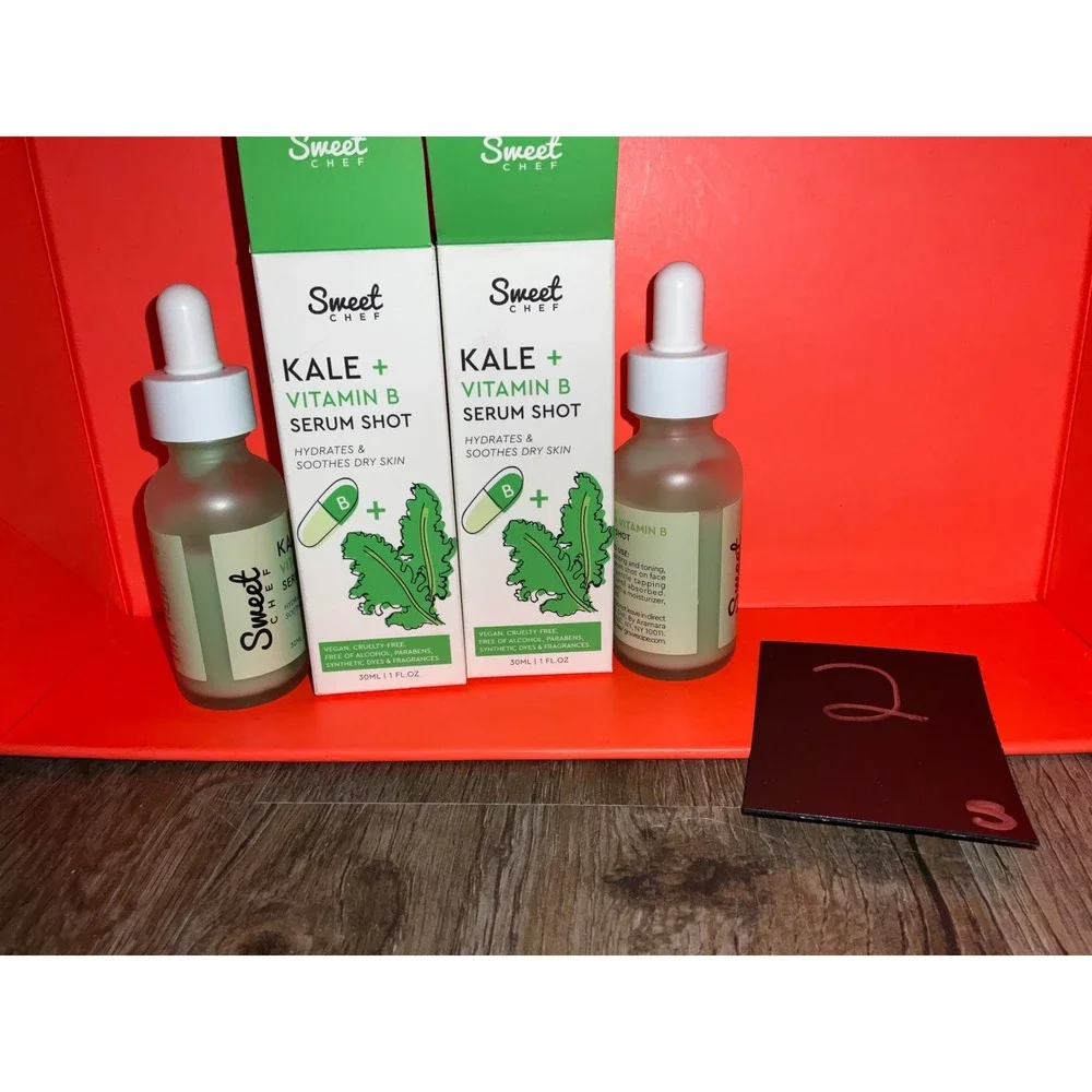 Sweet Chef Serum Shot Kale + Vitamin B Hydrating Soothing Vegan Set of 2 Face